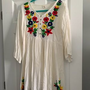 Stunning embroidered floral dress